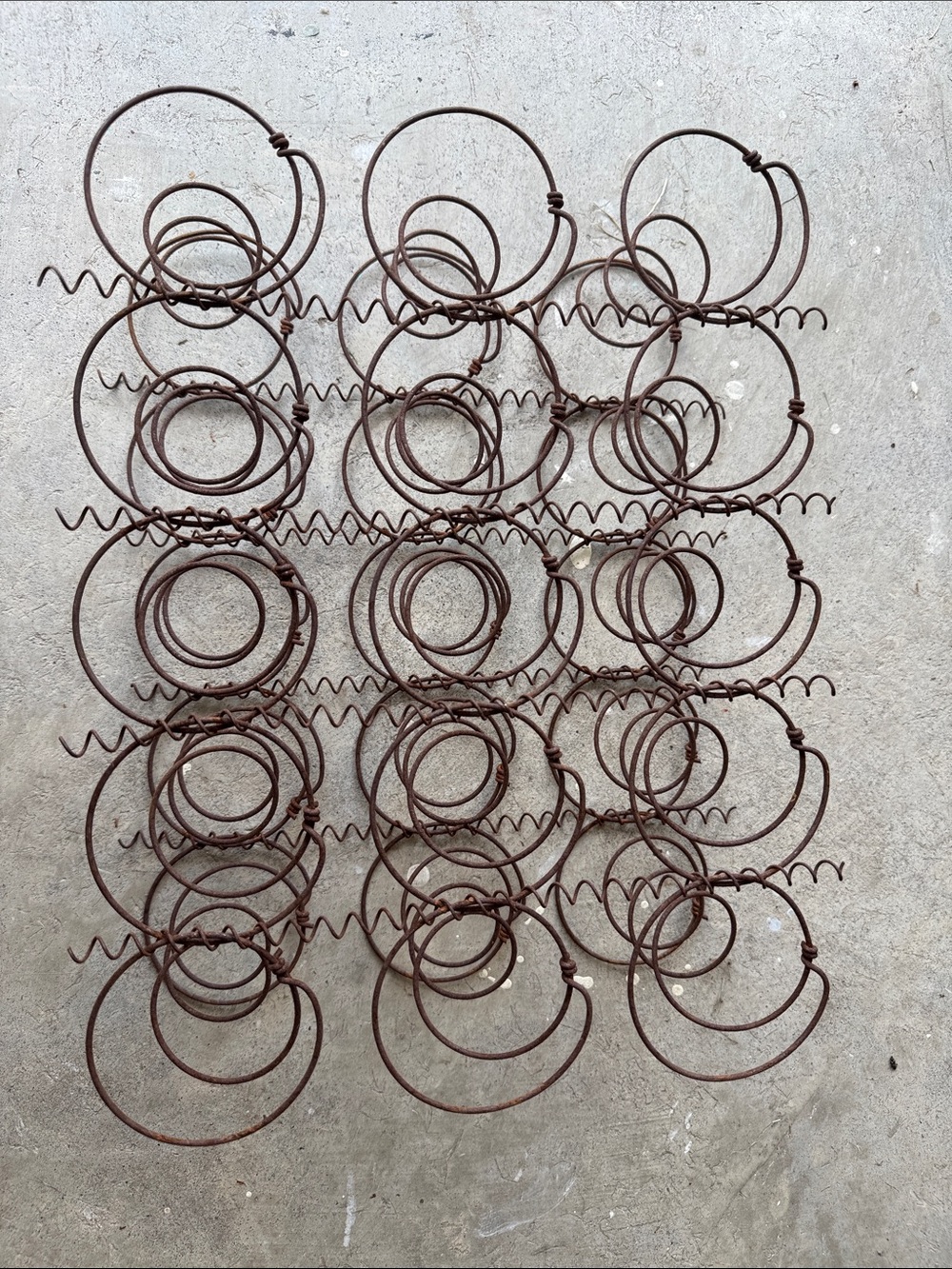 15 Rusted Coil Bed Tornado Springs Cut out from Vintage Bed DIY Crafts